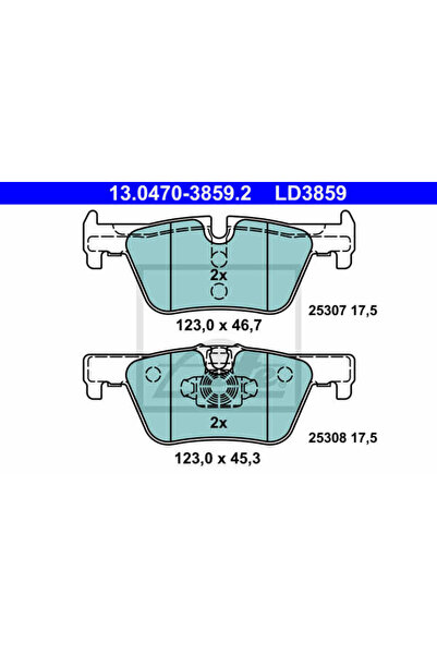 Ate Brake pad set, disc brake 13.0470-3859.2