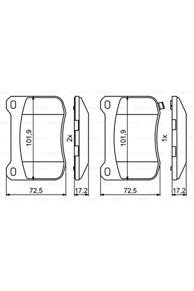 Bosch Set plăcuțe de frână, frână cu disc 0 986 494 872