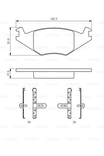 Bosch Set placute frana, frana disc 0 986 468 890
