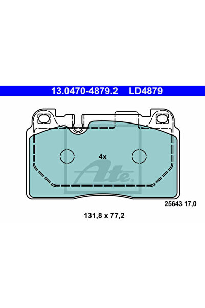 Ate Σετ τακάκια φρένων, δισκόφρενο 13.0470-4879.2