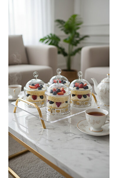 Generic A set of dessert and nut dishes with lids – an elegant touch for comp...