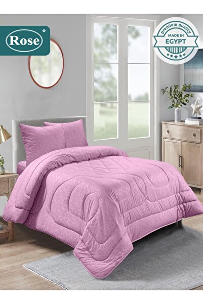 Rose Flory Microfiber Comforter Set 4 Pieces, Fits 120x200 cm Single Size Bed...