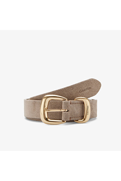 Calvin Klein 2 Piece Suede Strap 25mm Kadın Kahverengi Kemer