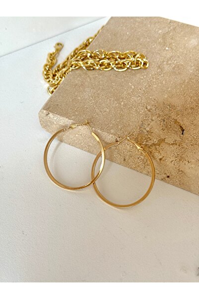 YOUES JEWELRY Steel Hoop Earrings