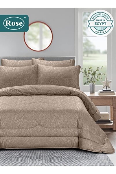 Rose Flory Microfiber Comforter Set 6 Pieces, Fits 200x200 cm King Size Bed, ...
