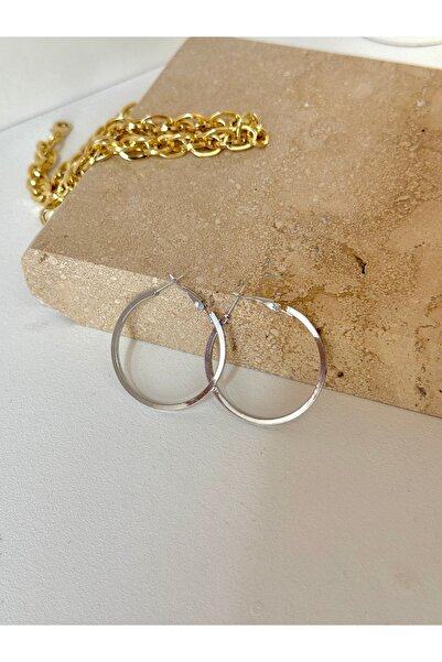 YOUES JEWELRY أقراط دائرية من الفولاذ