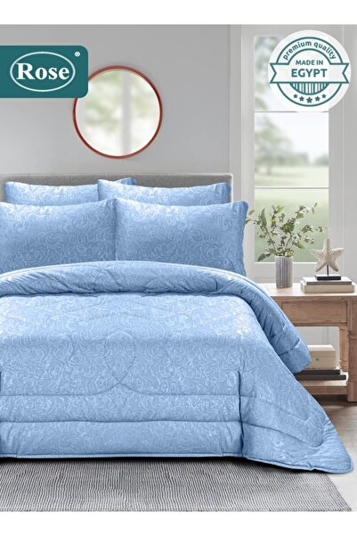 Rose Flory Microfiber Comforter Set 6 Pieces, Fits 200x200 cm King Size Bed, ...