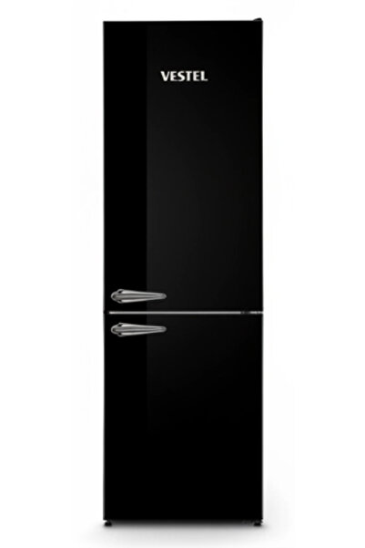 Vestel No-Frost Siyah Retro Buzdolabı