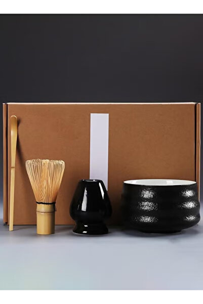 Arabest 4-piece Japanese Matcha Set, Coarse Ceramic Handmade Matcha Kit Match...