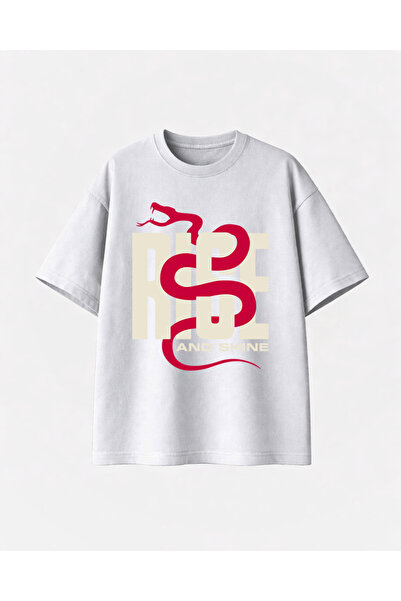 COMVİCHO ريز v3 مطبوع تي شيرت أبيض