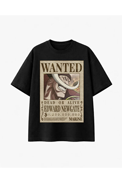 COMVİCHO Wanted Edwardnewgate Printed Black T-Shirt