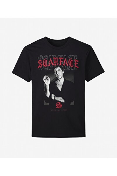 COMVİCHO تي شيرت سكارفيس 4 مطبوع أسود