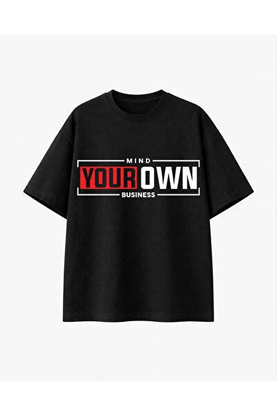 COMVİCHO Your Own Printed Black T-Shirt