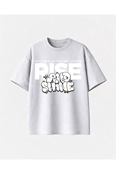 COMVİCHO ريز مطبوع تي شيرت أبيض