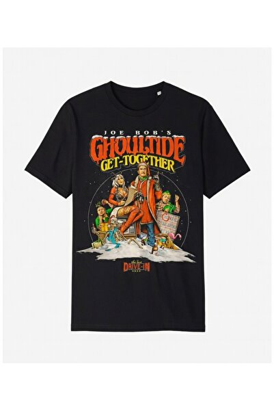 COMVİCHO Ghoultide Printed Black T-Shirt