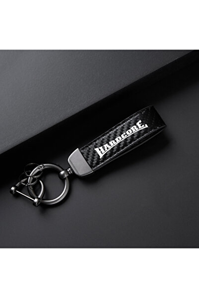 Choice1 Black JDM Car Accessories High-Grade Carbon Fiber Leather Car Ring Ke...