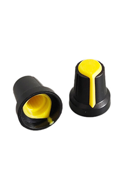 choice2 غطاء مقبض مقياس الجهد WH148 أصفر اللون، 25 قطعة، مقاس 15 × 17 مم، فتح...