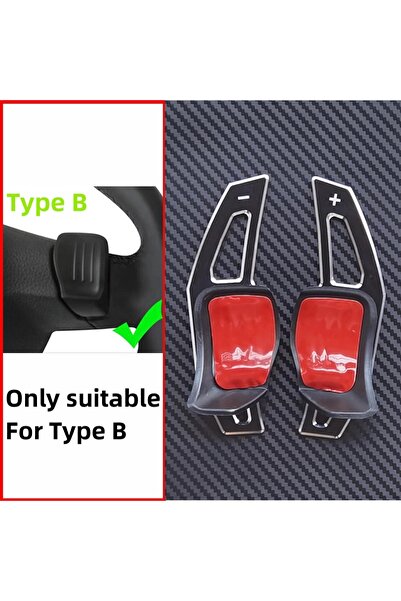 choice2 ملصق ذراع ناقل الحركة DSG لعجلة قيادة السيارة السوداء من النوع B لسيا...