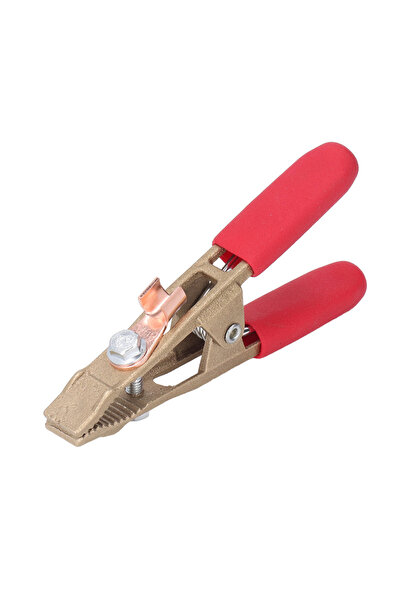 Choice مشبك سلك أرضي أحمر على شكل حرف A، مشبك عمل تأريض نحاسي، كماشة لحام كهر...