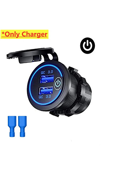 Choice3 شاحن سيارة سريع VIKEFON أسود اللون، بقوة 60 واط، بدون كابل، يدعم الشح...