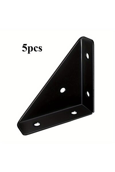 Choice 5 قطع من دعامات حديدية شديدة التحمل على شكل حرف L - دعامة بزاوية 90 در...