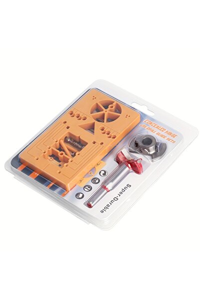 Choice دليل حفر مفصلات الخزائن 7 قطع 35 مم - قالب من 7 قطع مع رؤوس كربيد، ألو...