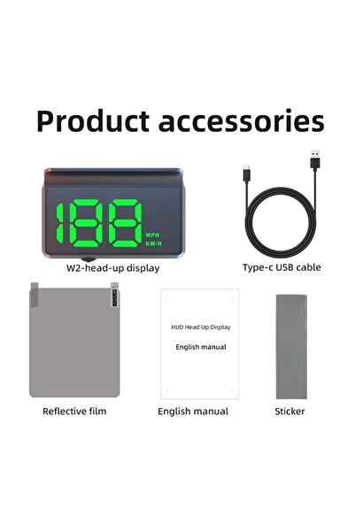 Choice HUD-W2 Green GPS Head-Up Display Auto Electronics HUD Projector Digita...