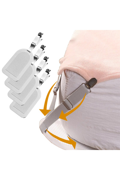 Choice 4pcs 4 pieces of bed sheet and mattress support fixers, adjustable ant...