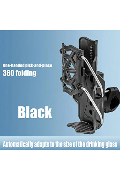 Choice Black 360° Adjustable Handlebar Cup Cage Universal Bike Motorcycle Wat...