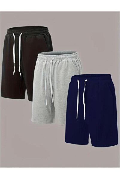 TORUK MAKTO 3-Pack Unisex Regular Comfortable Fit Combed Cotton Shorts