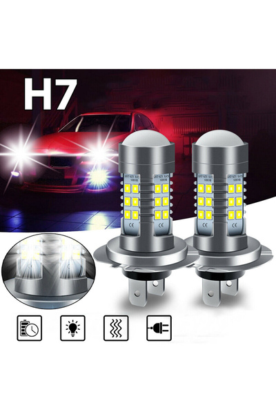 Choice 2pcs H7 LED Car Headlight Bulb Kit High/Low Beam Super Bright 6000K Wh...