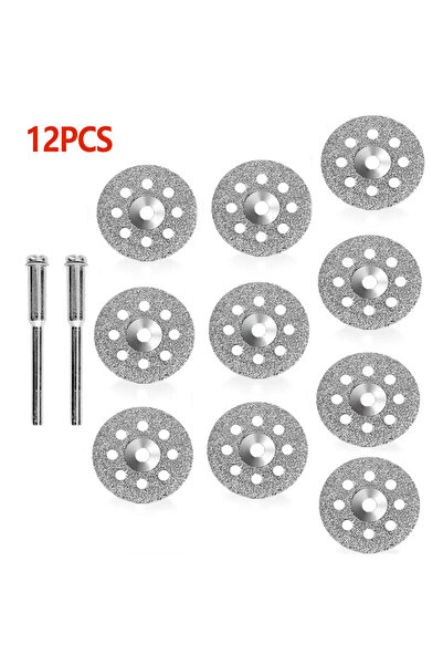 Choice 12 Pcs 12pcs Diamond Saw Blade 22mm with Mandrel for Dremel Rotary Too...