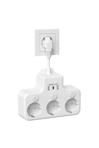 Choice1 110-250 فولت، أبيض، معيار أوروبي، سلة ذكية متعددة الوظائف، بيضاء، معي...