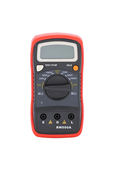 Choice جهاز قياس مقاومة العزل الرقمي BM500A 1000V بشاشة LCD حمراء اللون، مقيا...