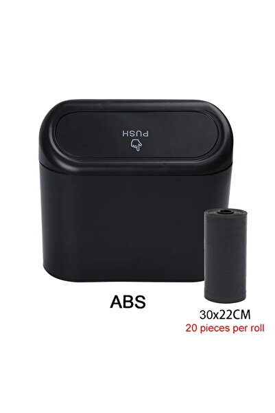 Choice سلة مهملات سوداء للسيارة بغطاء مانع للتسرب، ملحق صغير للسيارات، مناسبة...