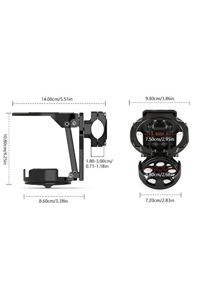 Choice black 2026 NEW Motorcycle Foldable Cup Holder Lightweight Adjustable W...