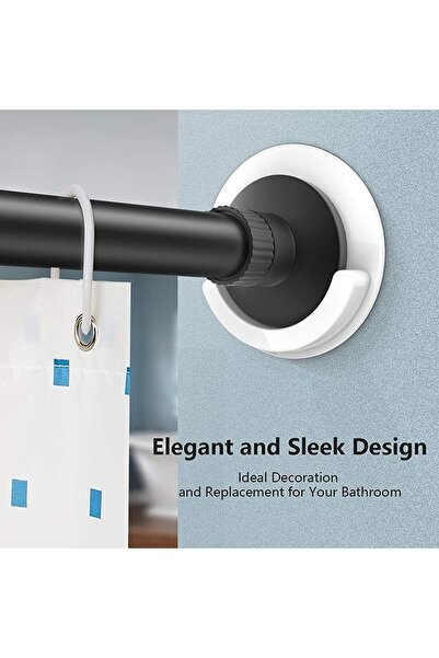 Choice One Size White Strong Curtain Rod Bracket Holders Hooks Self-adhesive ...