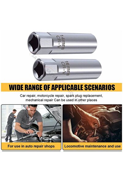 Choice 2pc Universal Spark Plug Sket Spark Plug Wrench 3/8 Magnetic 12 Angle ...