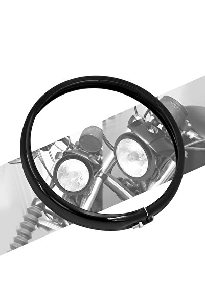 Choice حلقة تزيين مصباح أمامي أسود للدراجات النارية مقاس 5.75 بوصة، مناسبة لد...