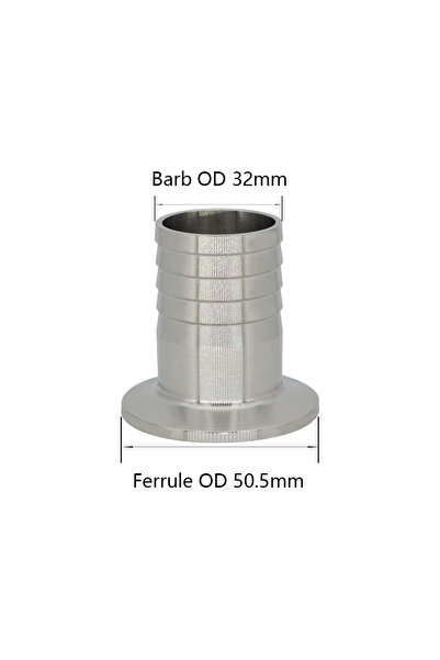 Choice6 قطعة واحدة SSH32-50.5 YQBS محول خرطوم ثلاثي المشبك ذو أسنان، مقاس 38 ...