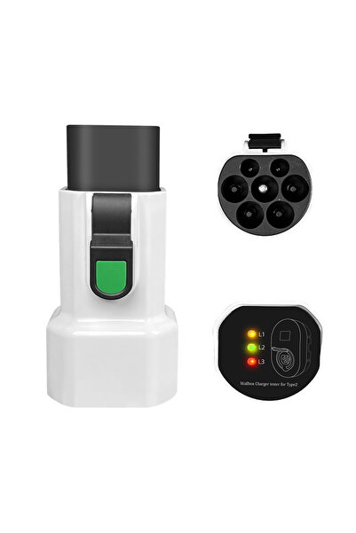 Choice جهاز اختبار شواحن الحائط المحمول من النوع 2 من EVqiaoyi، أبيض اللون، م...