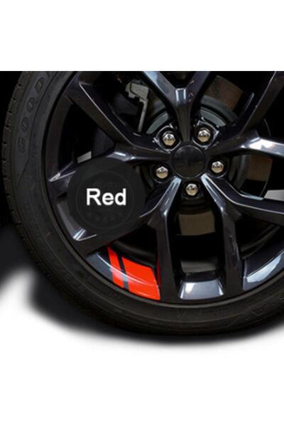 choice2 6 قطع ملصقات عاكسة حمراء لمحاور عجلات السيارات، إكسسوارات خارجية متين...