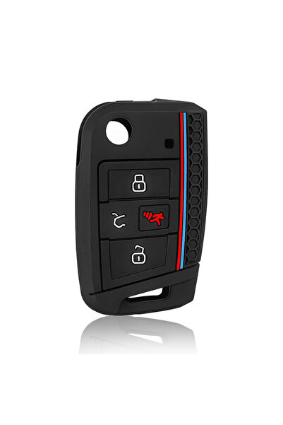 Choice غطاء حماية أسود من السيليكون لجهاز التحكم عن بعد للسيارة، مزود بأربعة ...