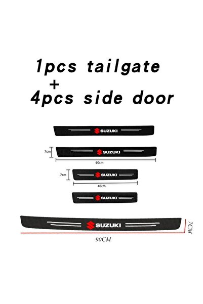 Choice Suzuki 5pcs Car with Logo Door Carbon Fiber Sill Protector Stickers fo...