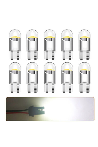 Choice4 White 10PCS Fully Transparent Design W5W T10 WY5W 192 194 168 LED Car...