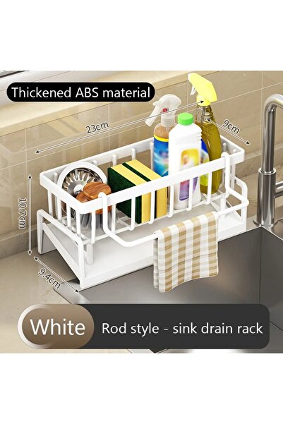 Choice White Kitchen Sink Drain Rack Organizer-Countertop Storage Shelf,for S...