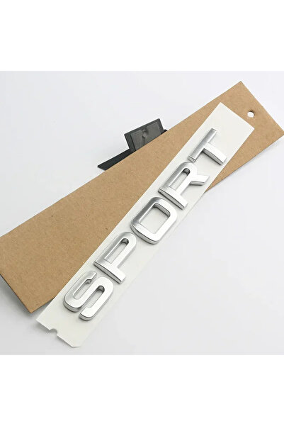 Choice1 ملصق حروف "رياضي" ثلاثي الأبعاد فضي غير لامع مصنوع من مادة ABS، يُوضع...