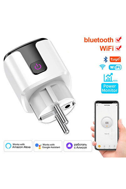 Choice5 20A GRAY Smart Sket Tuya EU Plug WIFI 16/20A With Power Monitor Timin...