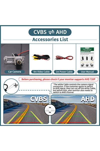 Choice كاميرا الرؤية الخلفية CVBS-AHD AHD ذات المسار الديناميكي لسيارات رينو ...
