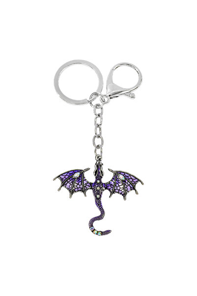 choice2 SQ2379 Fantasy Fourth Wing Dragon Metal Keychain Vintage Gothic Coupl...